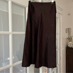 Elegant Brown A-Line Skirt